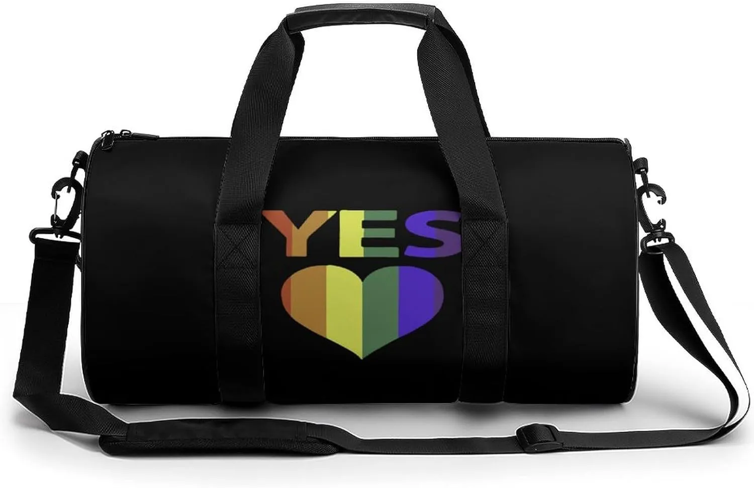 Yes Vote in Marriage Equality Gay Proud Cylindrical Gym Duffle Bag Foldable Weekender Bags Lightweight Travel Handbag
