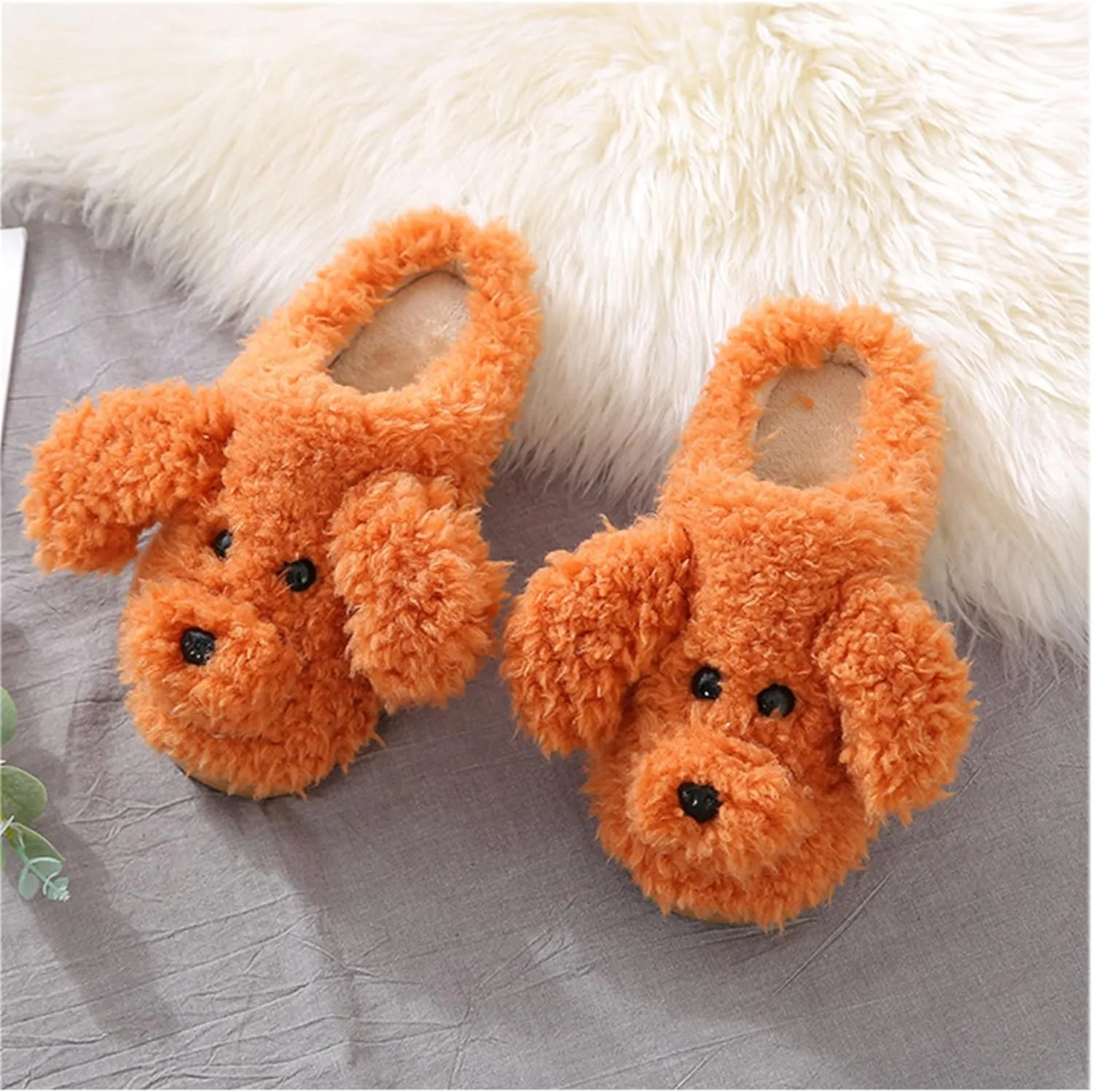 YILANLAN Women's Cartoon Animal Dog Home Cute Slippers - Warm Winter Slippers