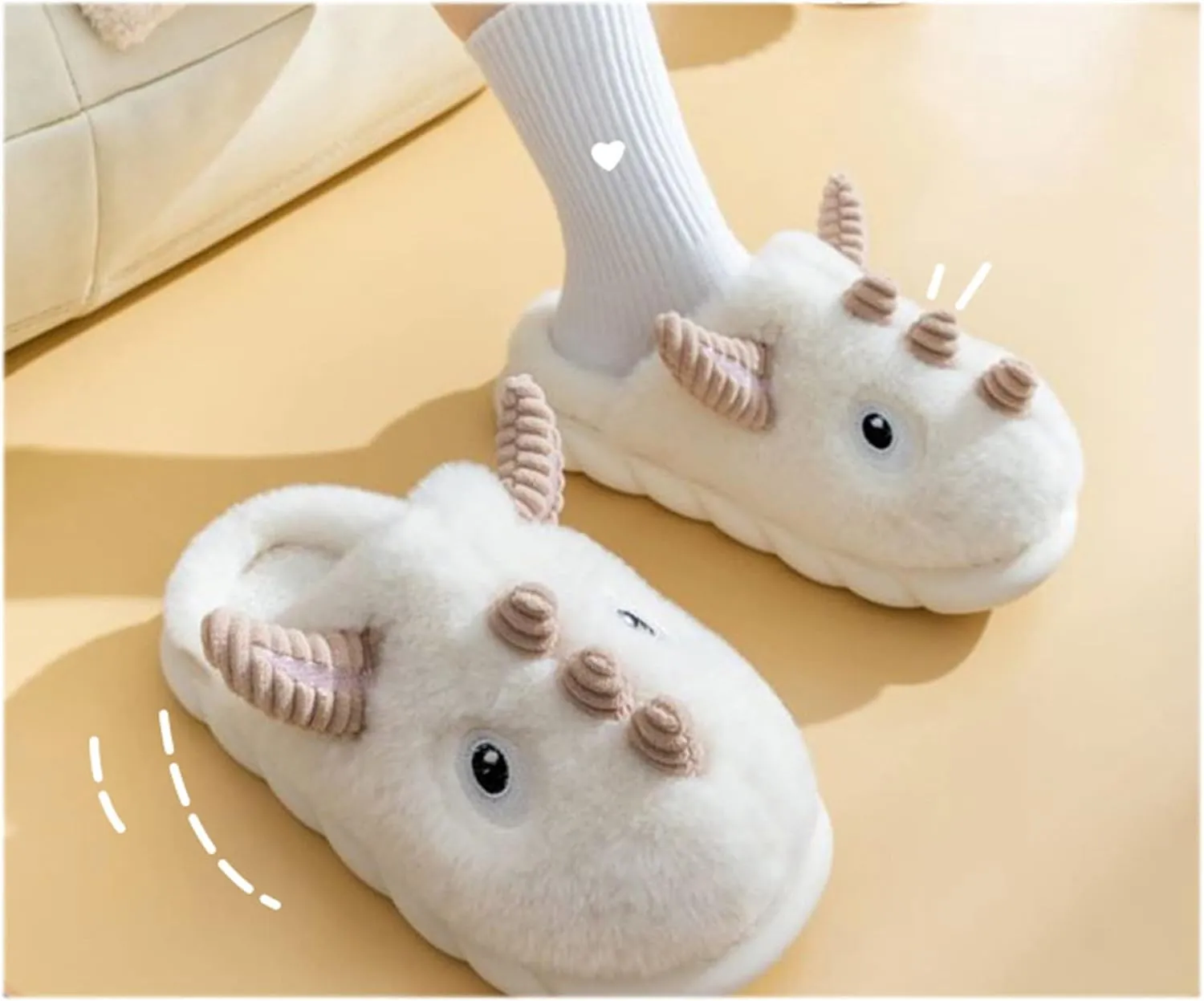 YILANLAN Women's Cute Animal Slippers - Funny Cartoon Winter Plush Thick Soled Slippers