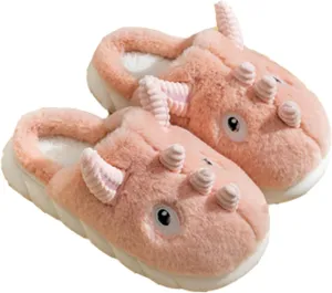 YILANLAN Women's Cute Animal Slippers - Funny Cartoon Winter Plush Thick Soled Slippers