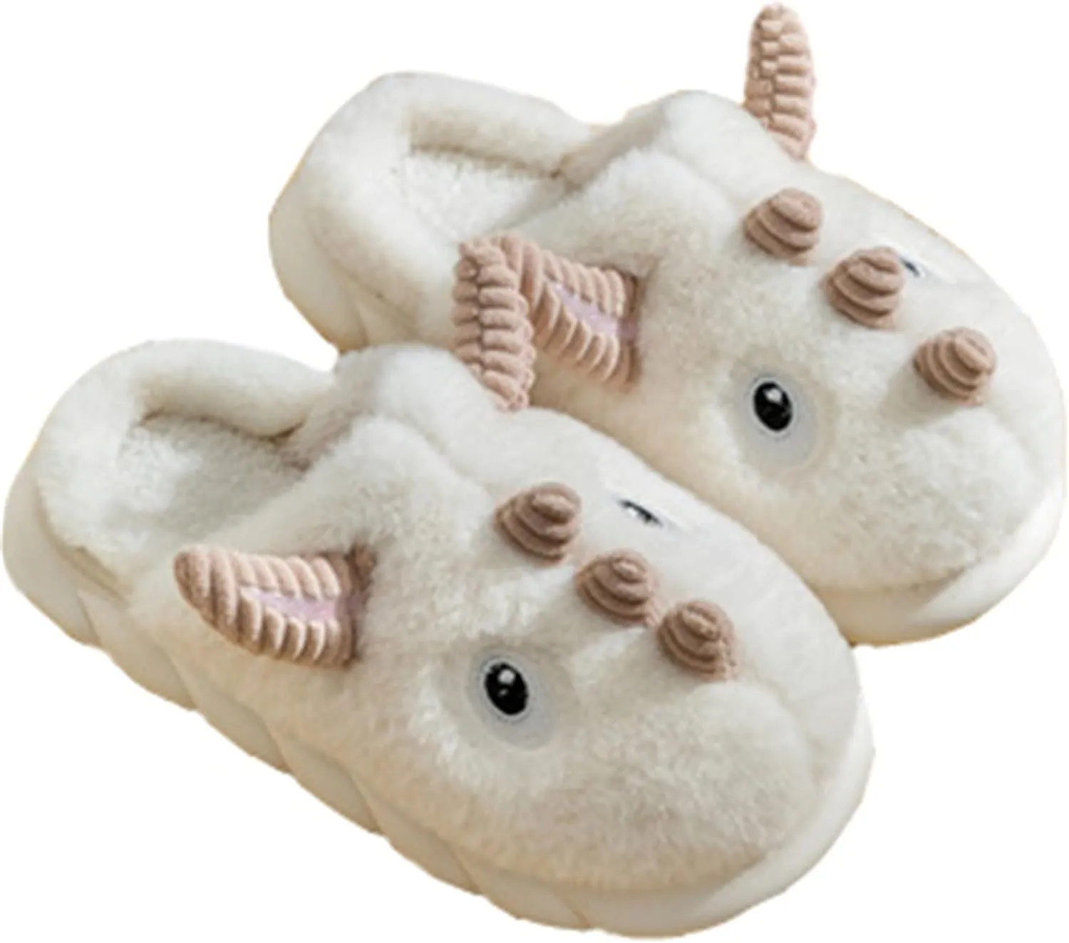 YILANLAN Women's Cute Animal Slippers - Funny Cartoon Winter Plush Thick Soled Slippers