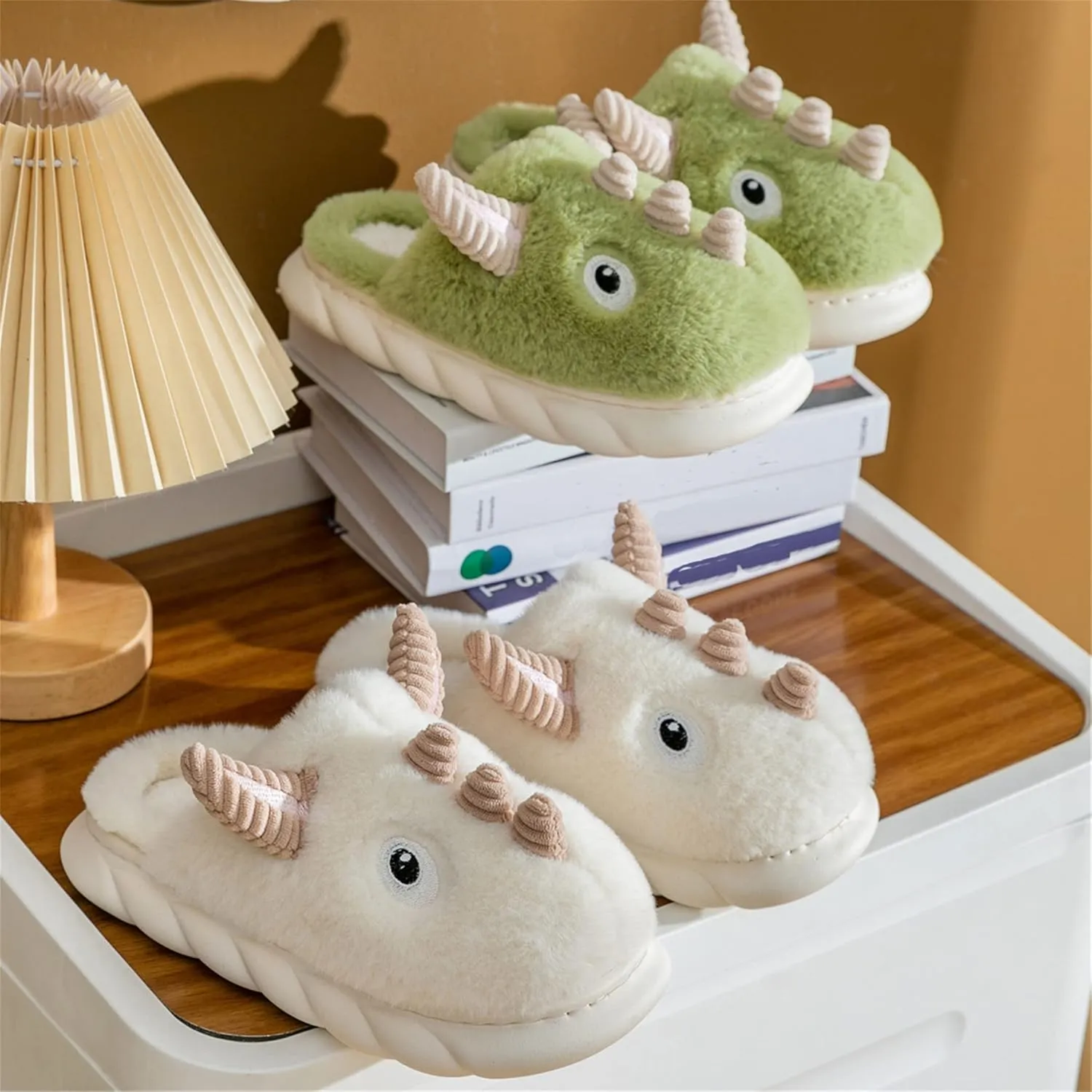 YILANLAN Women's Cute Animal Slippers - Funny Cartoon Winter Plush Thick Soled Slippers