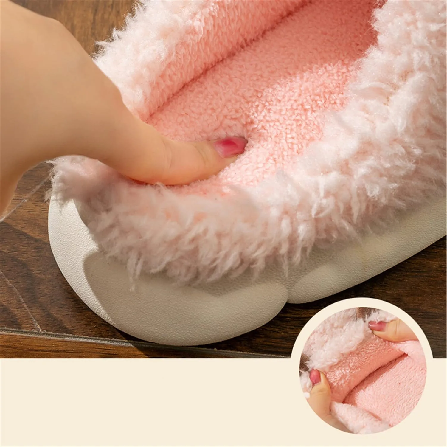 YILANLAN Women's Cute Animal Slippers - Funny Cartoon Winter Plush Thick Soled Slippers
