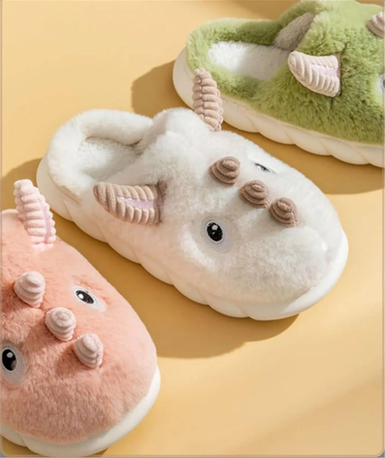 YILANLAN Women's Cute Animal Slippers - Funny Cartoon Winter Plush Thick Soled Slippers