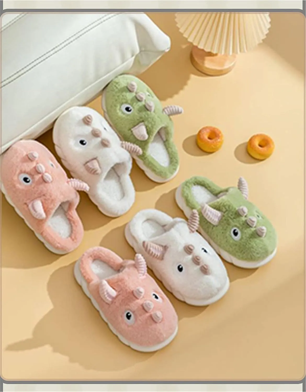 YILANLAN Women's Cute Animal Slippers - Funny Cartoon Winter Plush Thick Soled Slippers