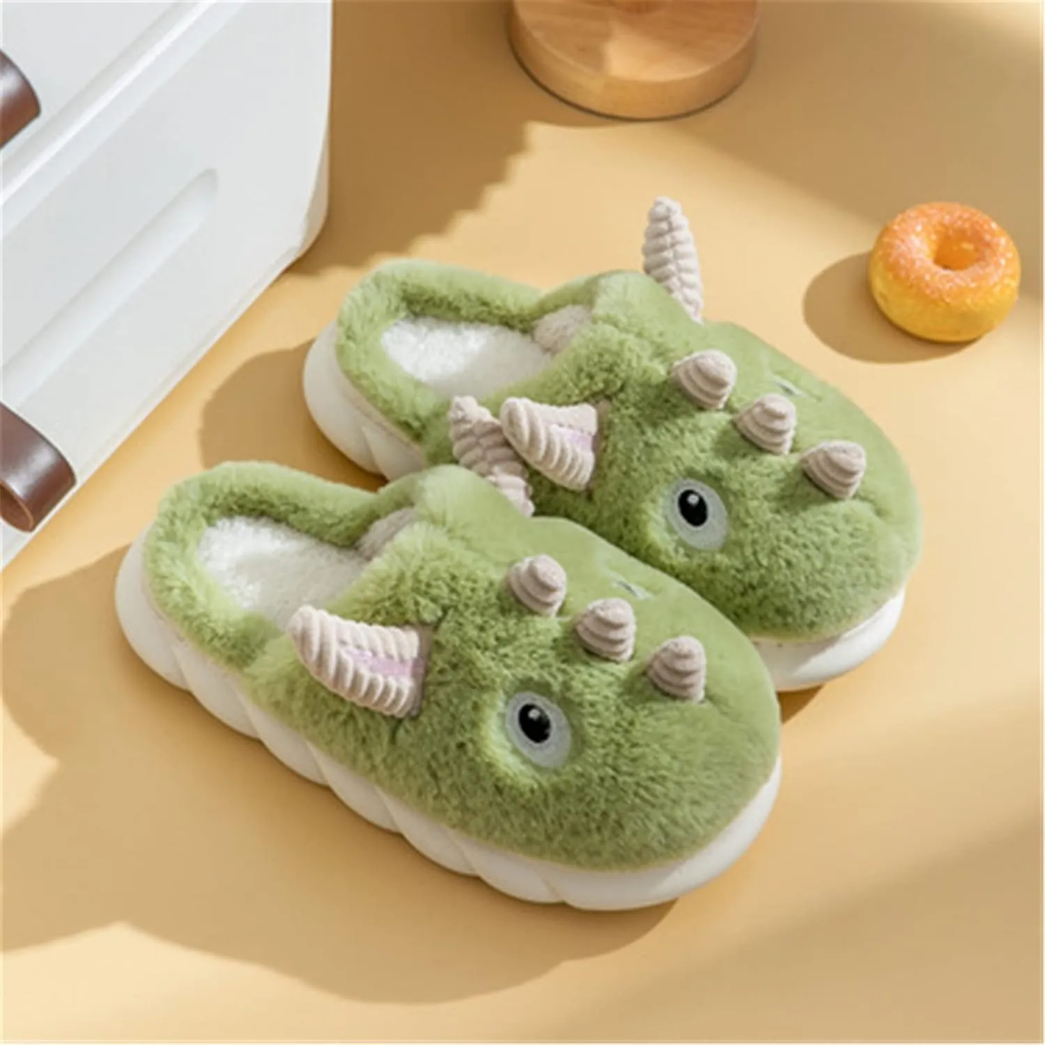 YILANLAN Women's Cute Animal Slippers - Funny Cartoon Winter Plush Thick Soled Slippers