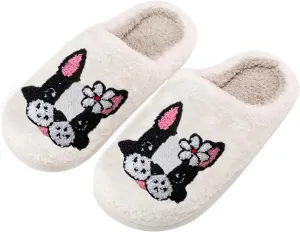 YJEUS Women's Men's Heart Heart Slippers Strawberry Cherry Mushroom Slippers Evil Eye Slippers Cartoon Animal Cat Slippers Memory Foam Cozy Plush Slippers Couple Indoor Household Slippers