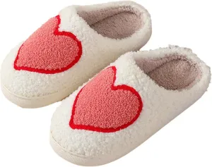 YJEUS Women's Men's Heart Heart Slippers Strawberry Cherry Mushroom Slippers Evil Eye Slippers Cartoon Animal Cat Slippers Memory Foam Cozy Plush Slippers Couple Indoor Household Slippers