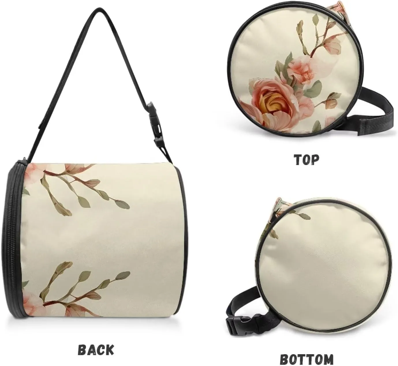 ZDCUSTOM Flower Hummingbird Hanging Toilet Paper Holder, Foldable Roll Tissue Dispenser with Strap, Small Travel Bag for Storage Tissue, Waterproof Tissue Holder