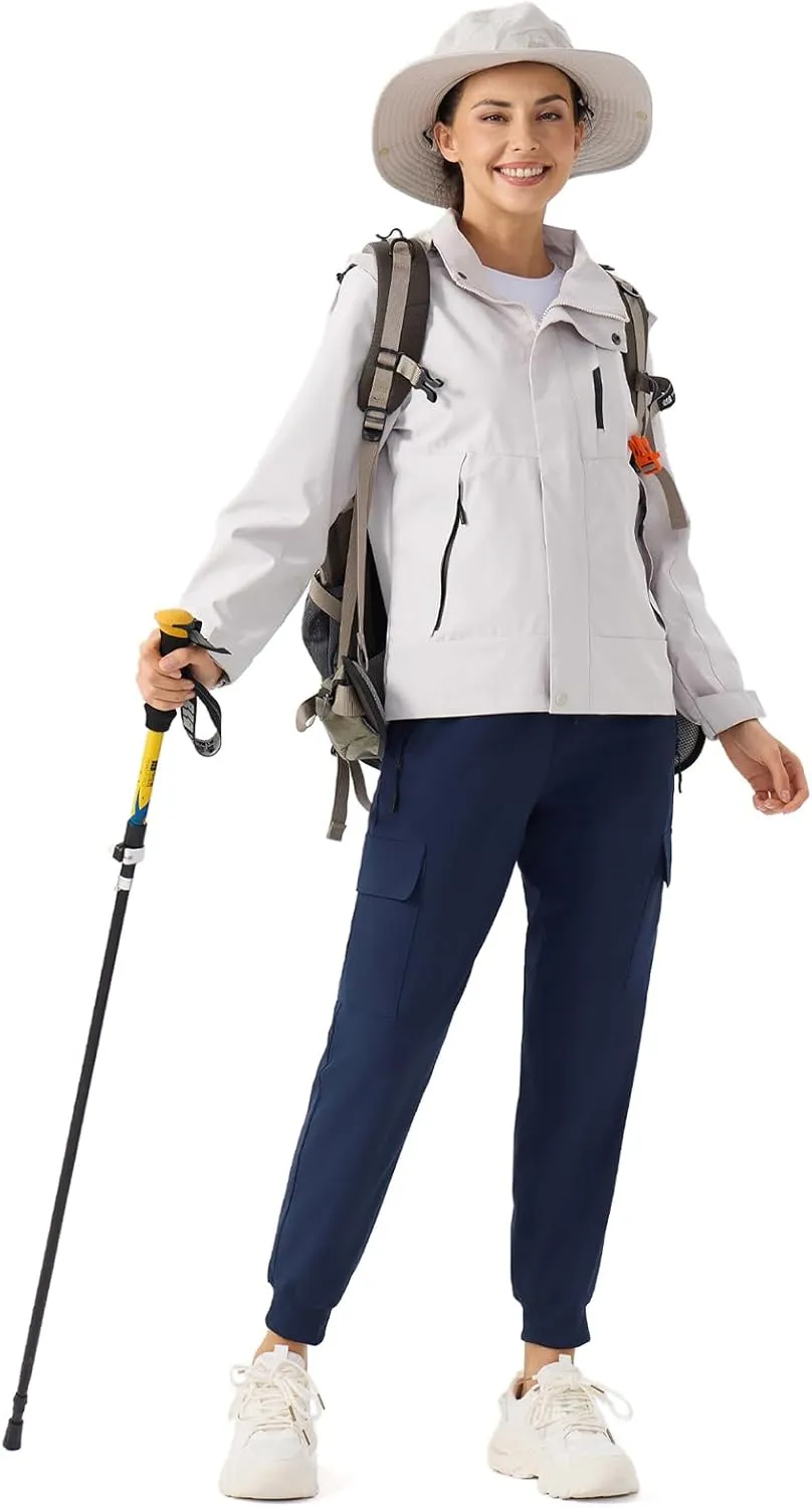 ZENGVEE Women's Quick Dry Hiking Cargo Pants with 5 Pockets Lightweight Athletic Travel Outdoor Joggers Casual Track Pants