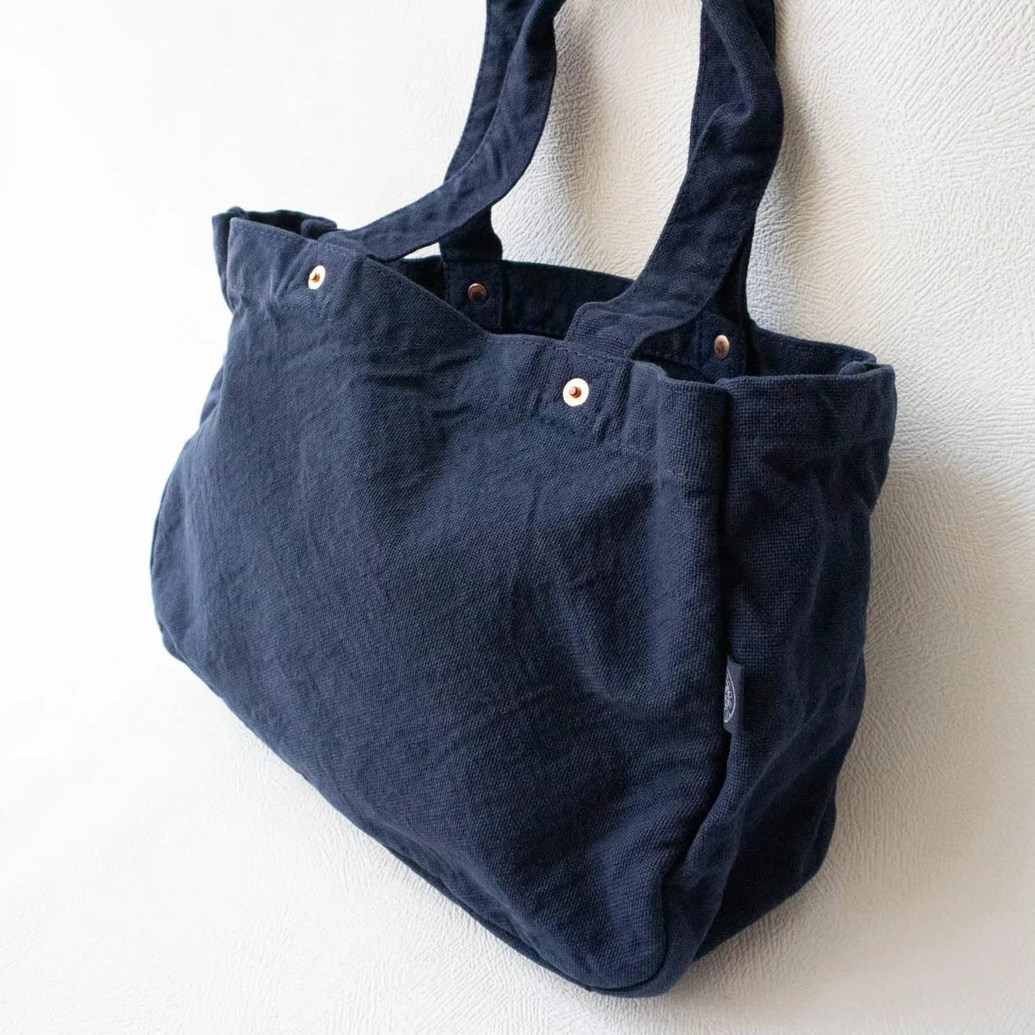 ZIP Tote Bag Cotton100% Canvas Zipper Fastener Simple japan Washable Sholder hand Bag (VC-23)